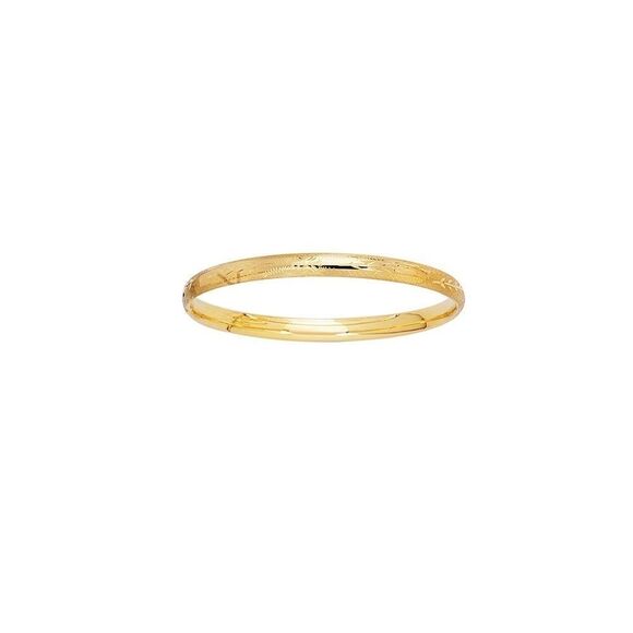 14k gold Florentine girl’s bangle